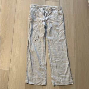 Guess Light Beige Linen-Blend Pants